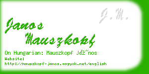 janos mauszkopf business card